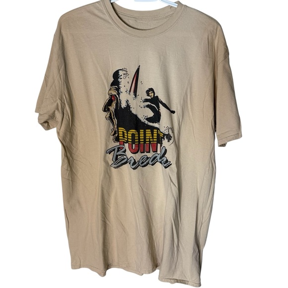 POINT BREAK Men’s Vintage Tan T-shirt Tee Surfing Movie Size XL - Picture 2 of 6